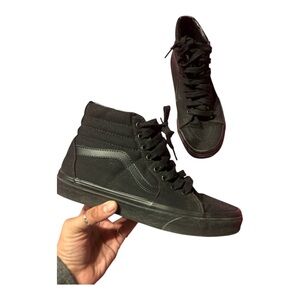 Vans Sk8-Hi  Black High-Top Sneakers Size Womens 8.5